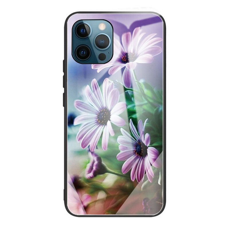 Handyhülle Für iPhone 13 Pro Realistische Blumen Aus Gehärtetem Glas