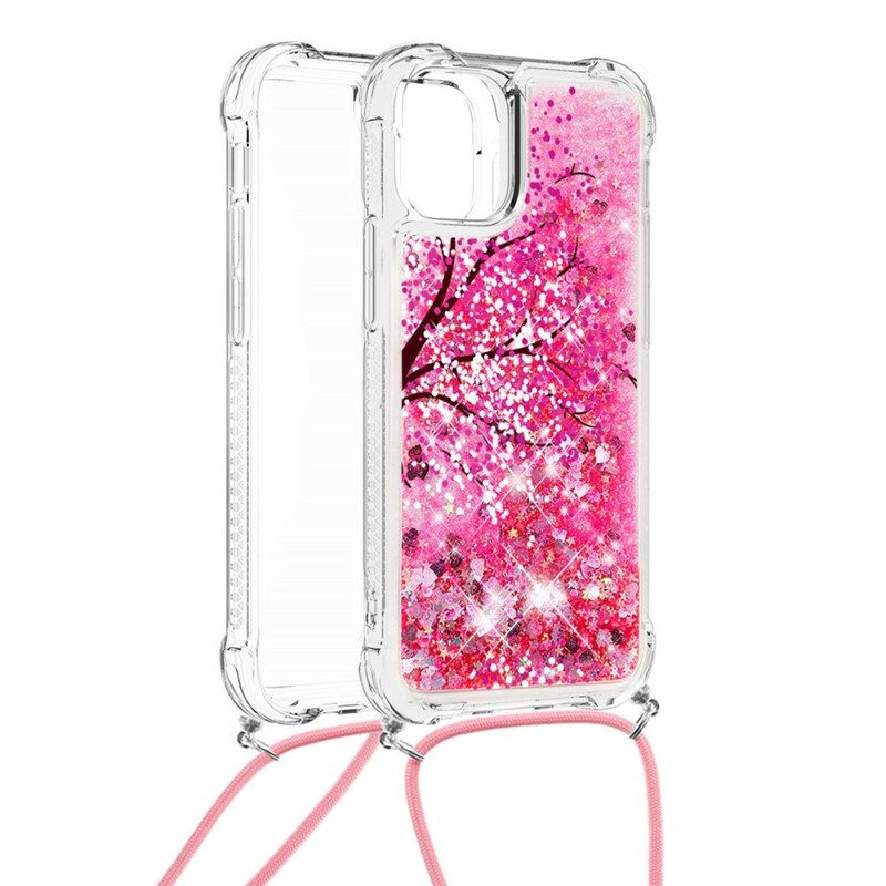 Hülle Für iPhone 13 Pro Mit Kordel Pailletten-kordelzugbaum