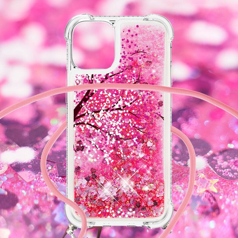 Hülle Für iPhone 13 Pro Mit Kordel Pailletten-kordelzugbaum