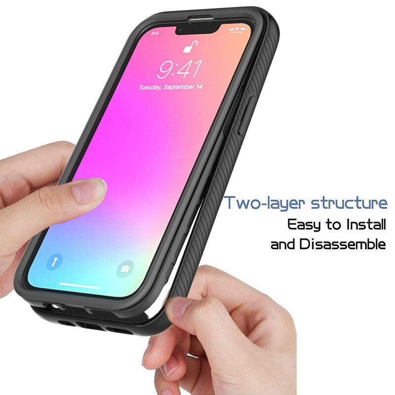 Hülle Für iPhone 13 Pro Silikonkanten Im Hybrid-design