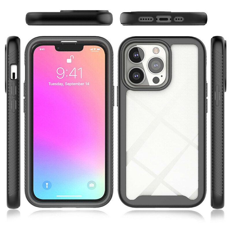 Hülle Für iPhone 13 Pro Silikonkanten Im Hybrid-design