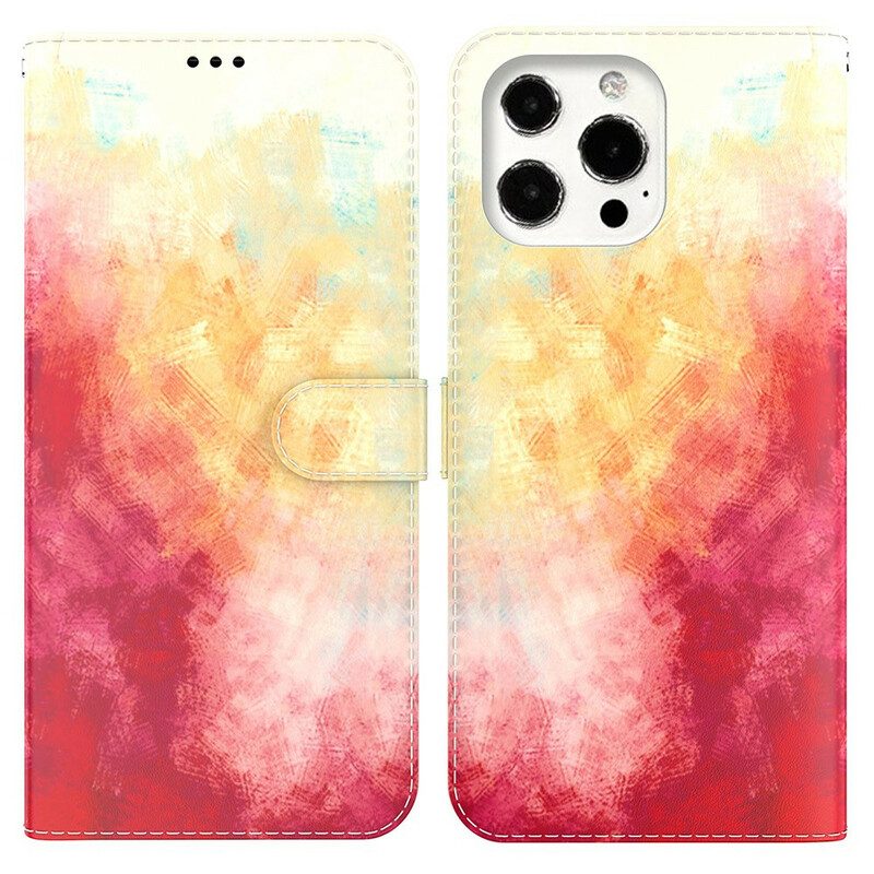 Lederhüllen Für iPhone 13 Pro Aquarell