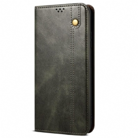 Flip Case Realme 14 5g Gewachstes Kunstleder