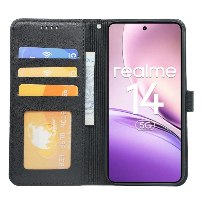 Lederhüllen Für Realme 14 5g Abnehmbarer Riemen