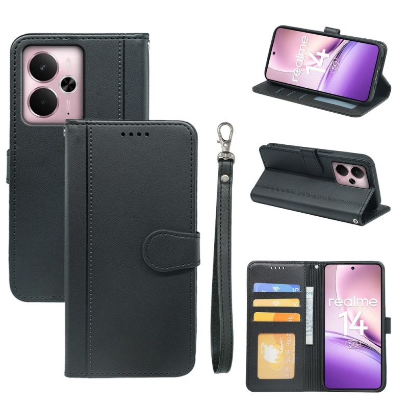 Lederhüllen Für Realme 14 5g Abnehmbarer Riemen