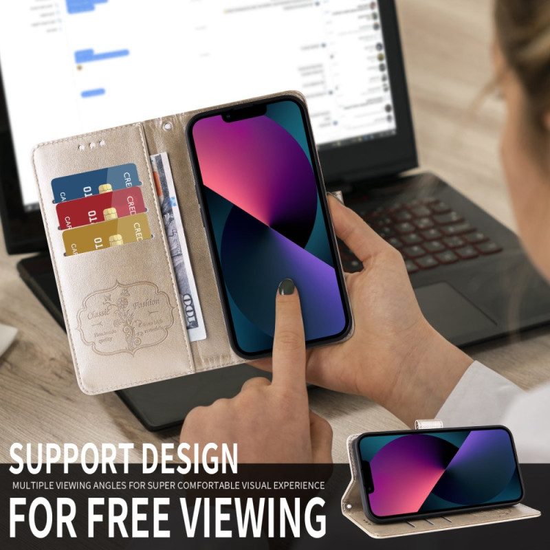 Lederhüllen Für Realme 14 5g Blumen Und Schmetterlinge