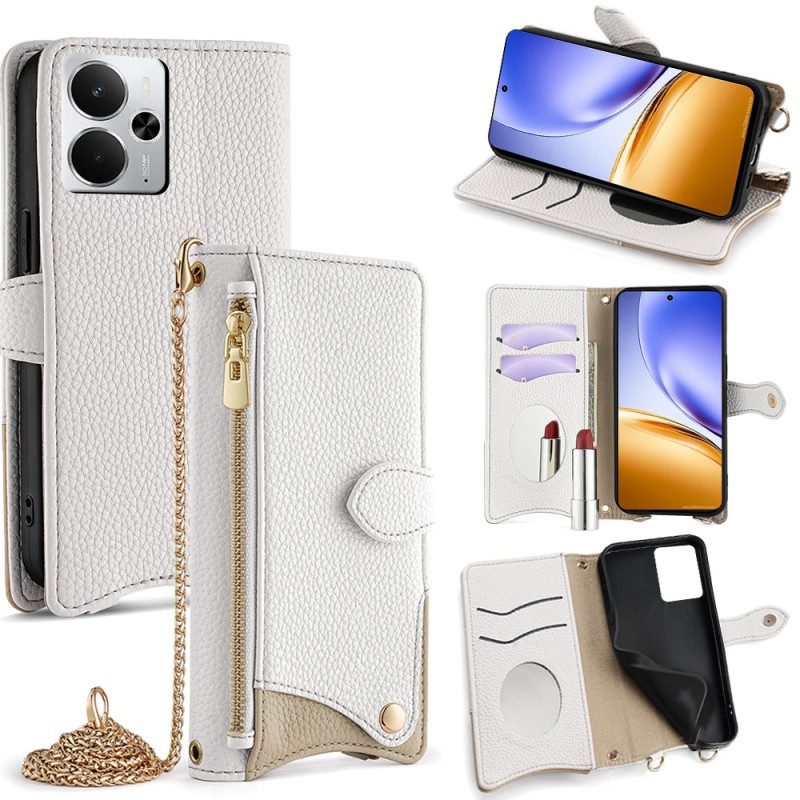 Lederhüllen Für Realme 14 5g Geldbörse Mit Kette