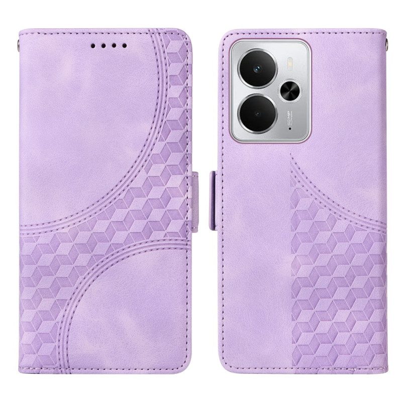 Lederhüllen Für Realme 14 5g Rautenmuster