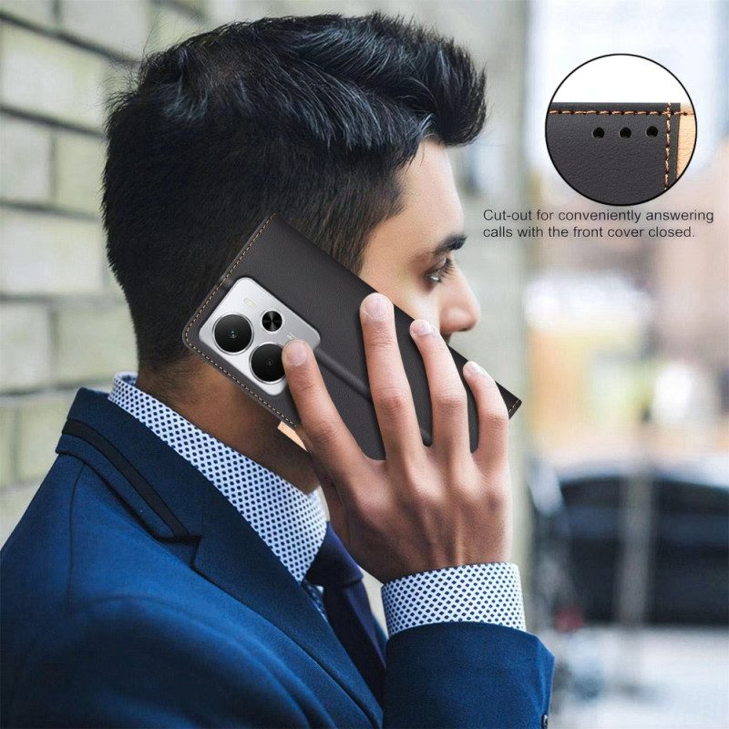 Lederhüllen Für Realme 14 5g Zweifarbig Binfen Color