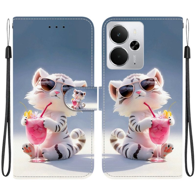 Lederhüllen Realme 14 5g Cartoon-tiger