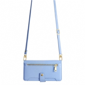 Lederhüllen Realme 14 5g Handyhülle Geldbörse Mit Reißverschluss Riemen Und Schulterriemen