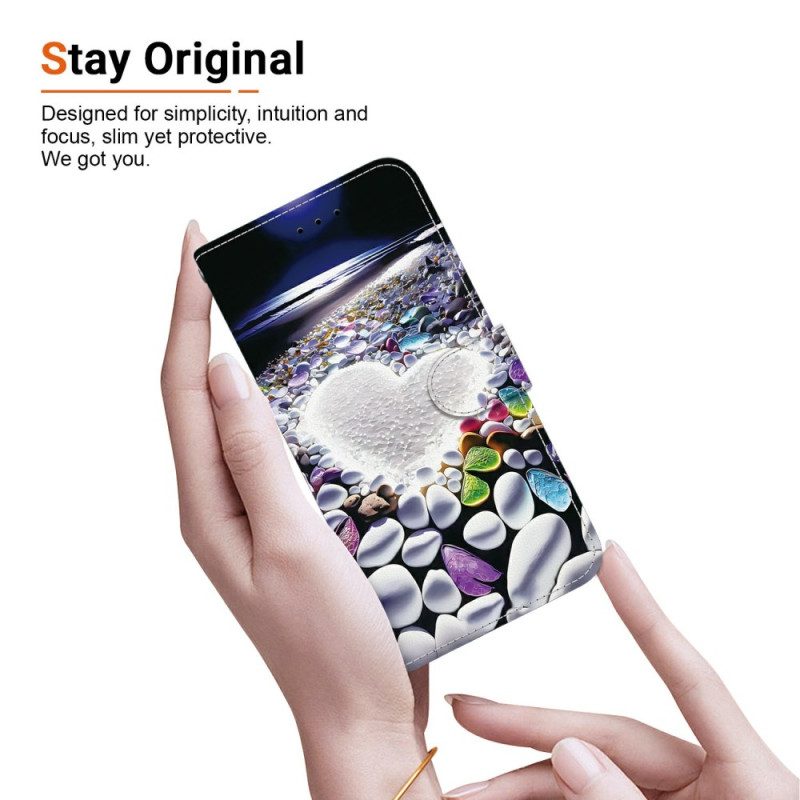 Lederhüllen Realme 14 5g Handyhülle Herzmuster