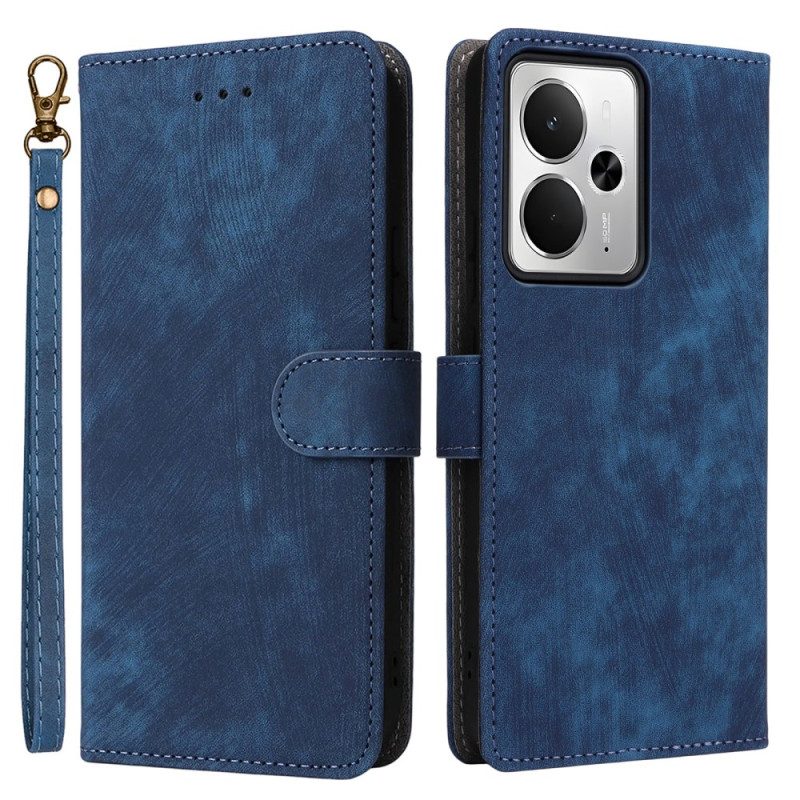 Lederhüllen Realme 14 5g Handyhülle Rfid-schutz In Wildlederoptik