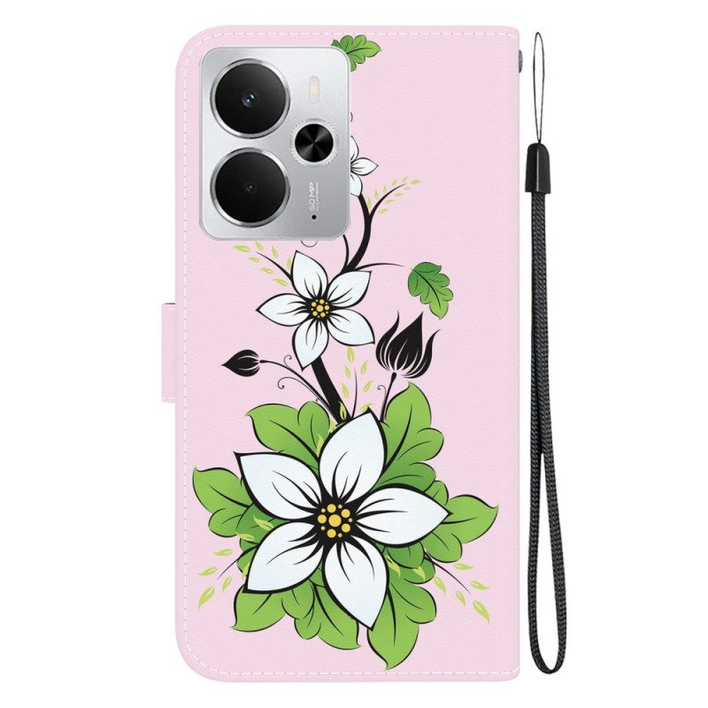 Lederhüllen Realme 14 5g Lilienmuster