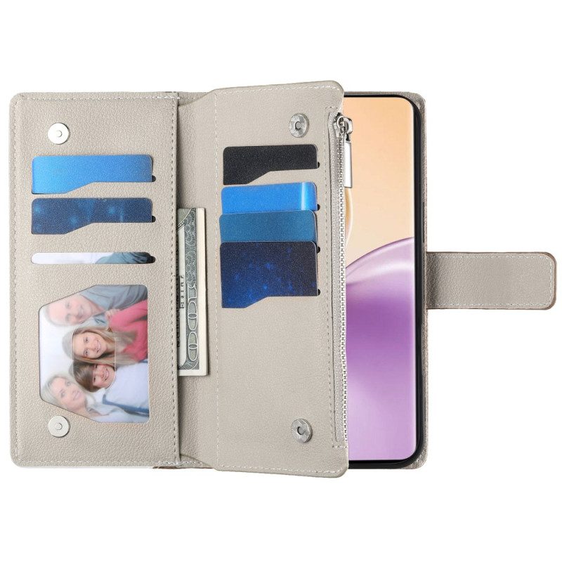 Lederhüllen Realme 14 5g Zweifarbig Mit Riemen