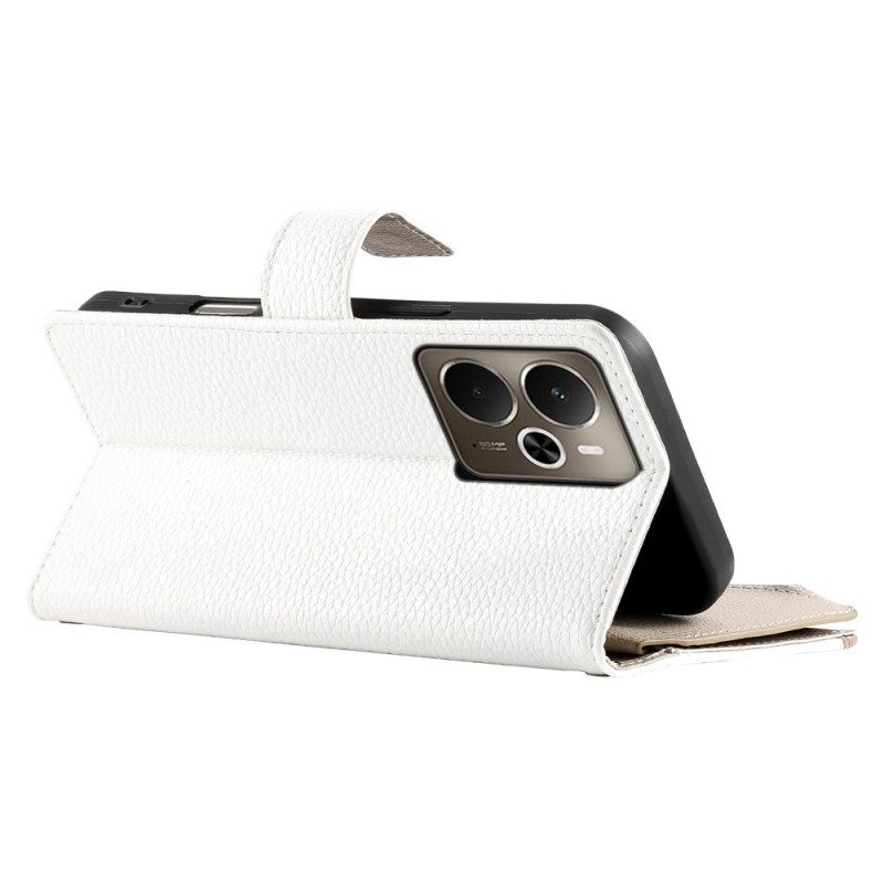 Lederhüllen Realme 14 5g Zweifarbig Mit Riemen