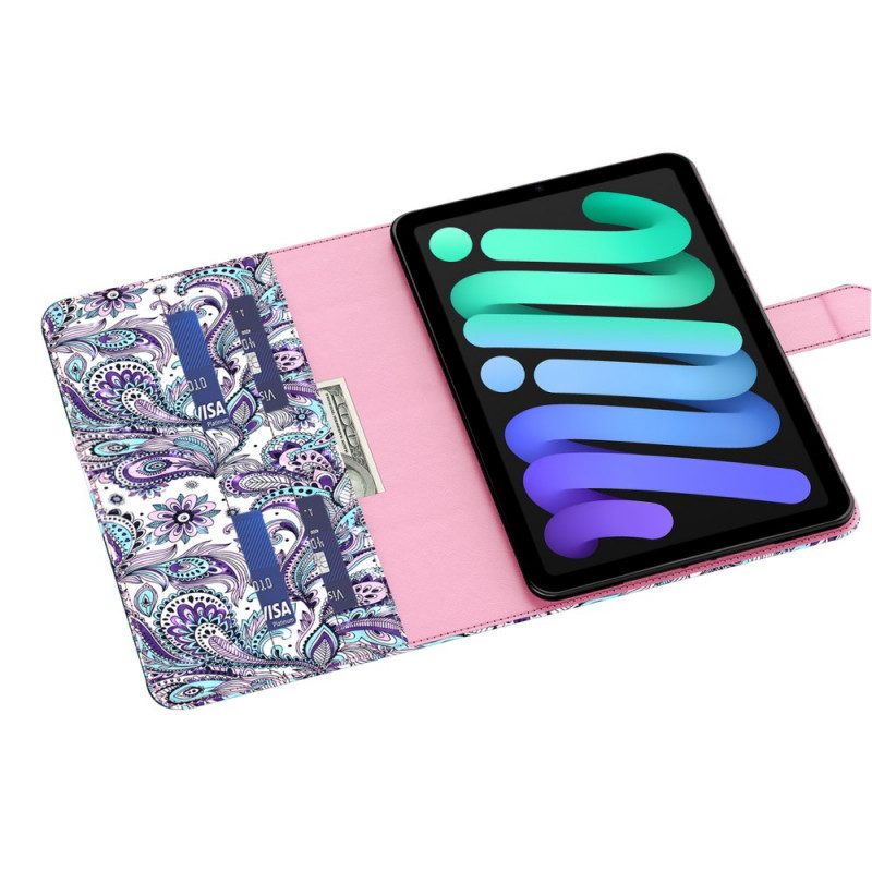 Flip Case Für iPad Mini 6 (2021) Helles Punkt-paisley-muster