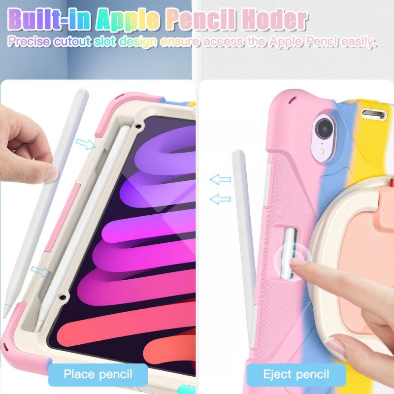 Hülle Für iPad Mini 6 (2021) Ultrabeständige Ringunterstützungsfarbe
