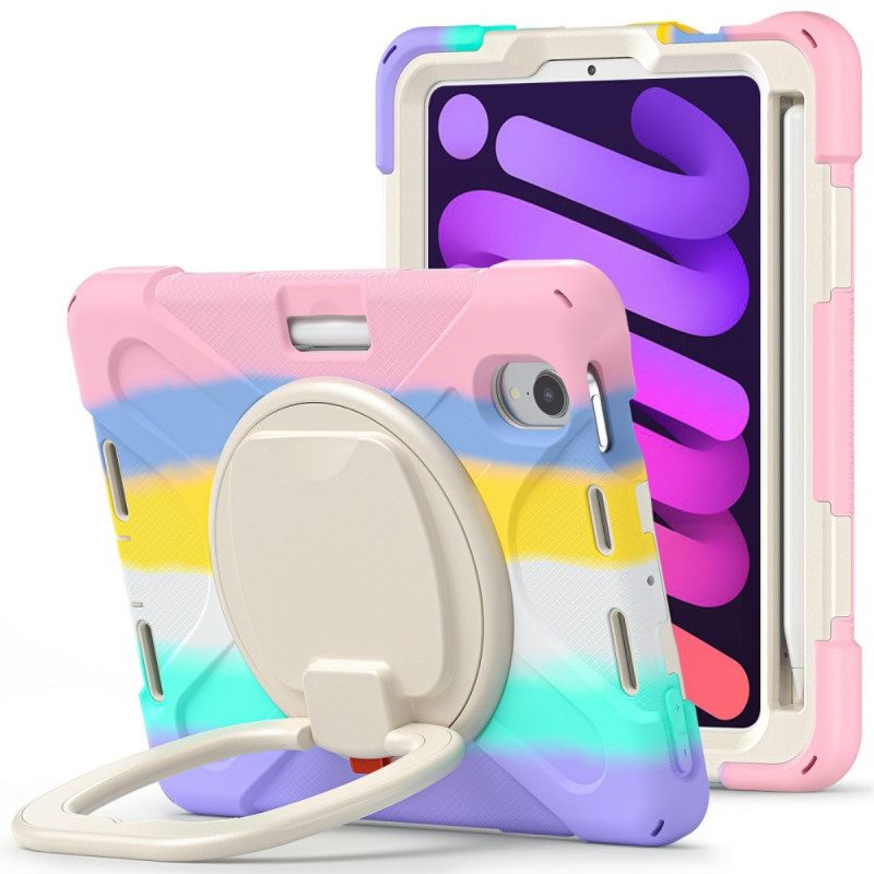 Hülle Für iPad Mini 6 (2021) Ultrabeständige Ringunterstützungsfarbe