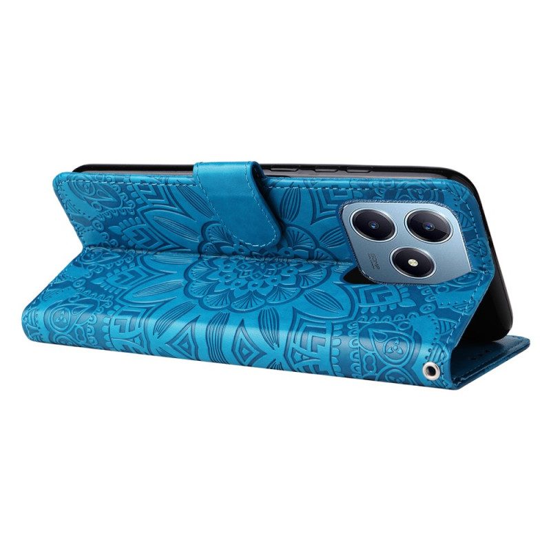 Lederhüllen Für Realme Note 60x Sonnenblumenmuster