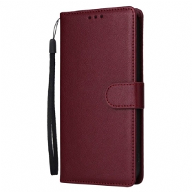 Lederhüllen Realme Note 60x Handyhülle Glattes Kunstleder