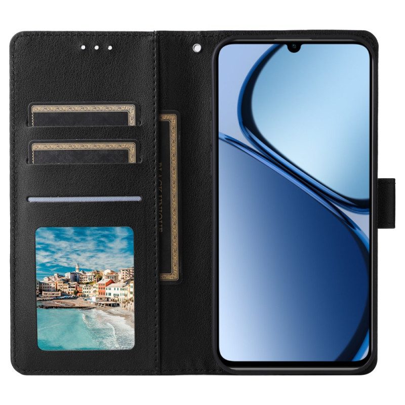 Lederhüllen Realme Note 60x Handyhülle Glattes Kunstleder
