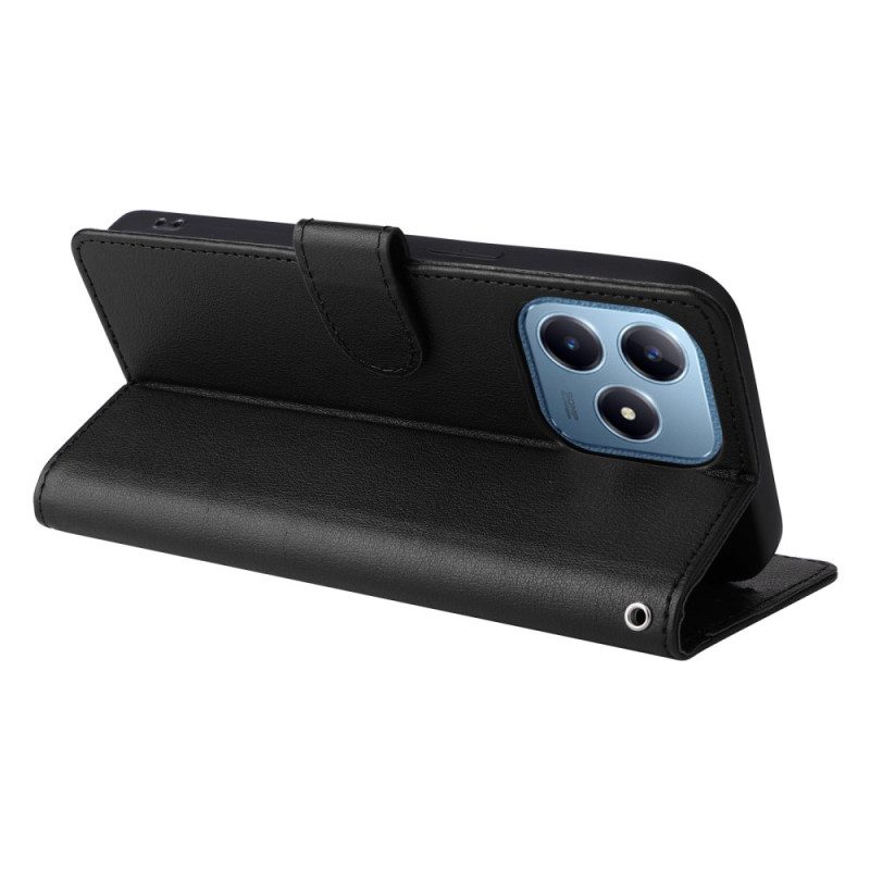 Lederhüllen Realme Note 60x Handyhülle Glattes Kunstleder