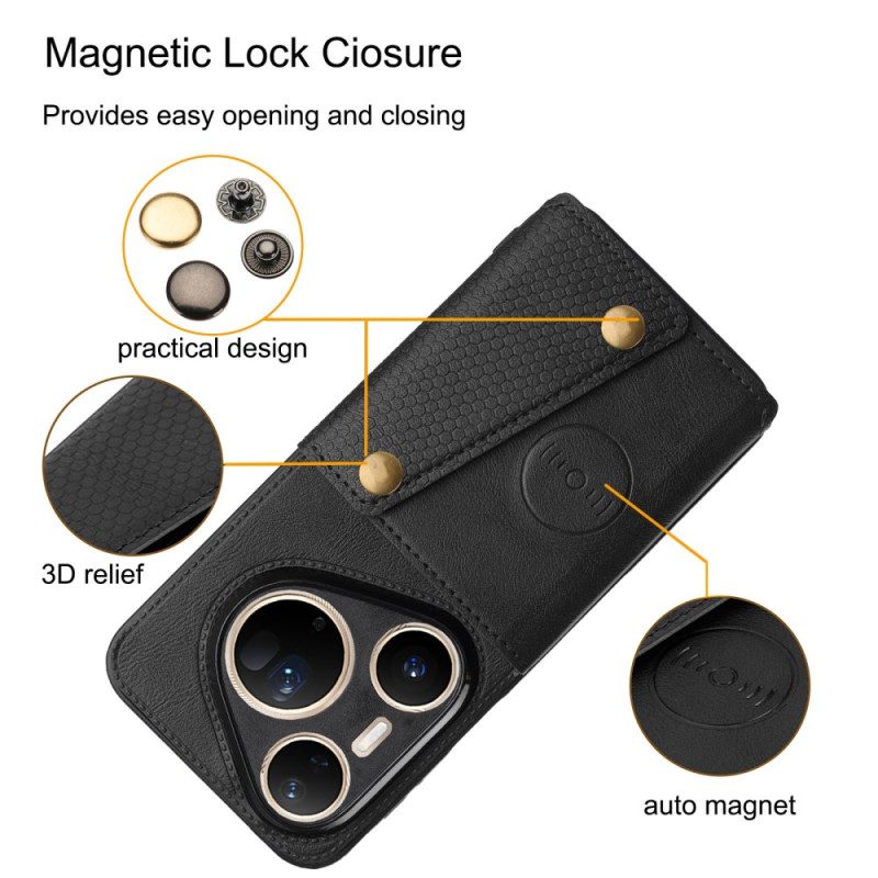 Hülle Für Huawei Pura 80 Ultra Kartenhalter In Lederoptik