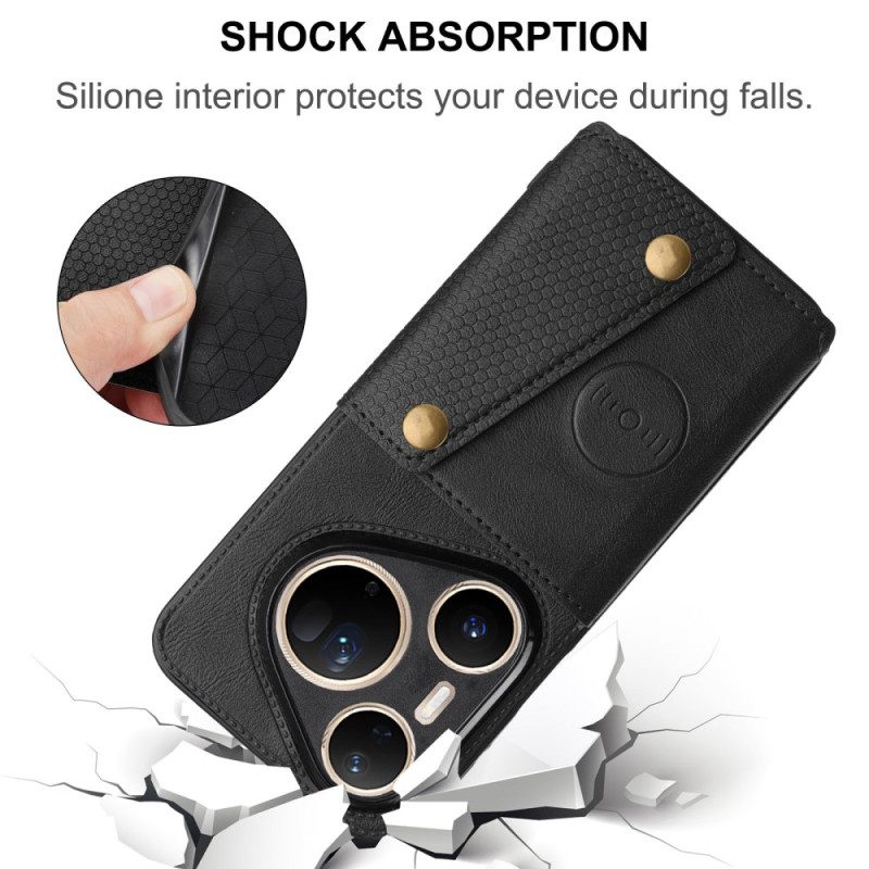 Hülle Für Huawei Pura 80 Ultra Kartenhalter In Lederoptik