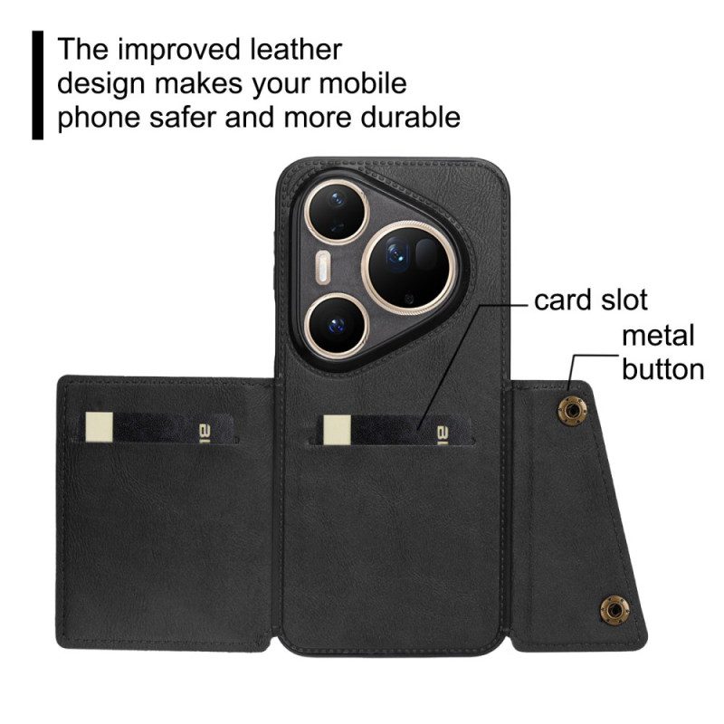 Hülle Für Huawei Pura 80 Ultra Kartenhalter In Lederoptik