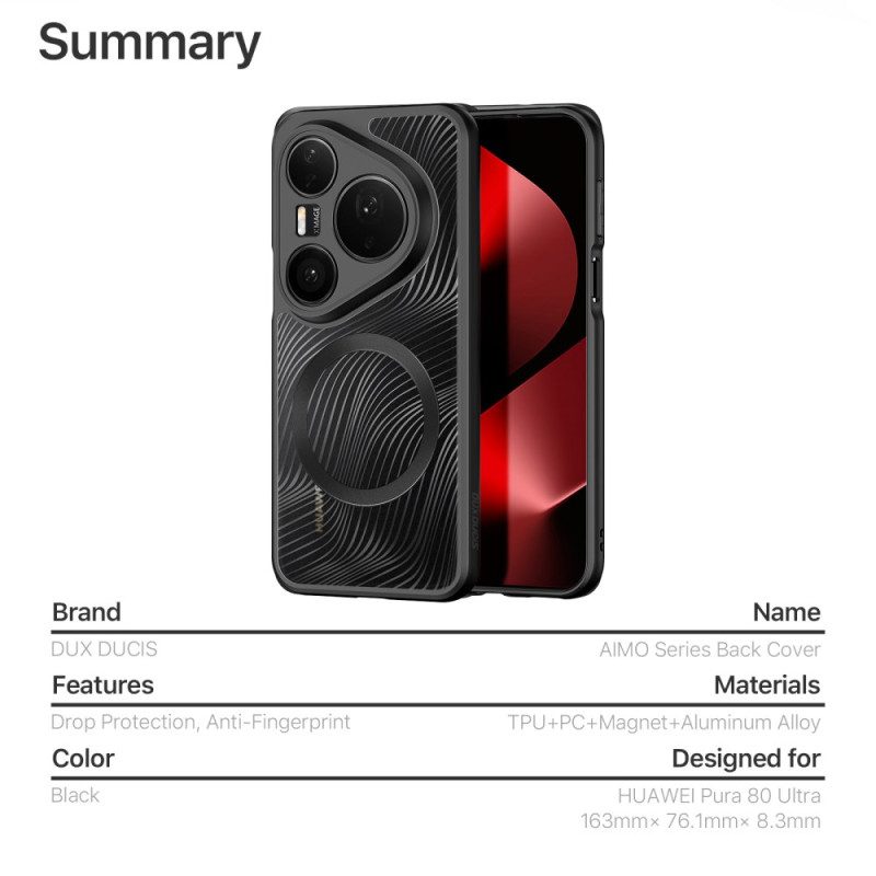 Hülle Huawei Pura 80 Ultra Magsafe Aimo-serie Dux Ducis