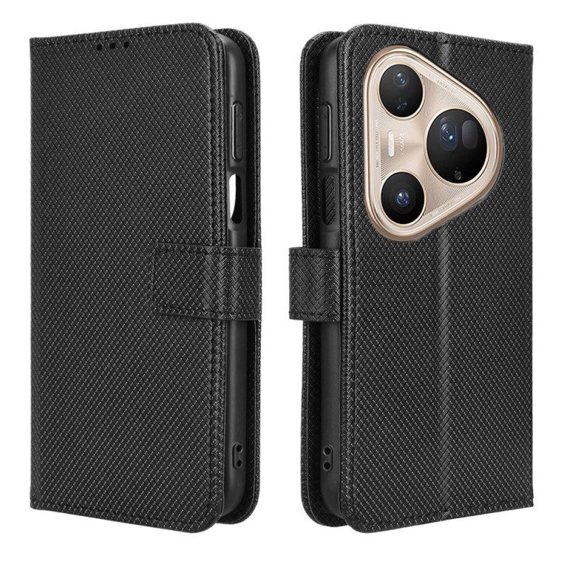 Lederhüllen Huawei Pura 80 Ultra Handyhülle Diamanttextur