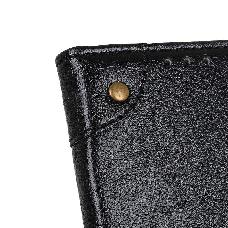 Flip Case Für Xiaomi Redmi Note 11 Pro / 11 Pro 5G Stil: Nappaleder Mit Vintage-nieten