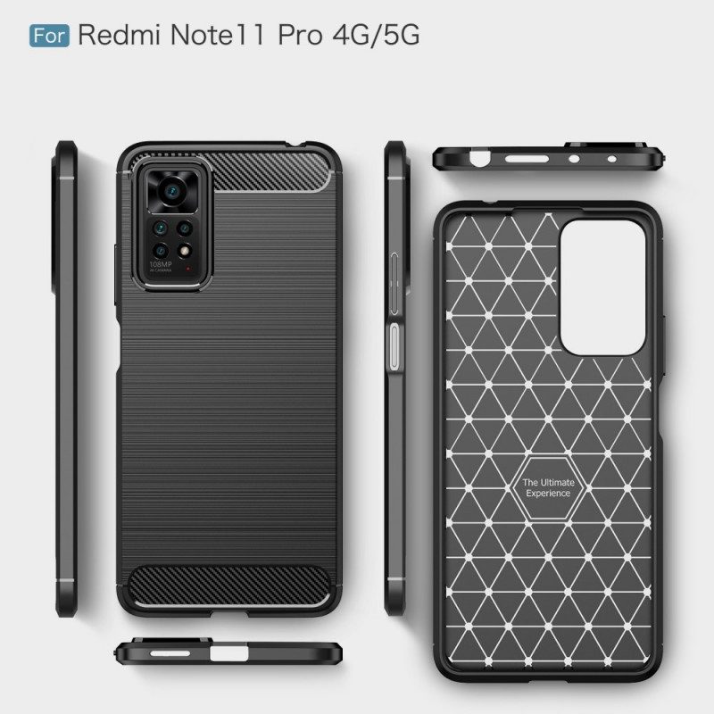 Handyhülle Für Xiaomi Redmi Note 11 Pro / 11 Pro 5G Gebürstete Kohlefaser