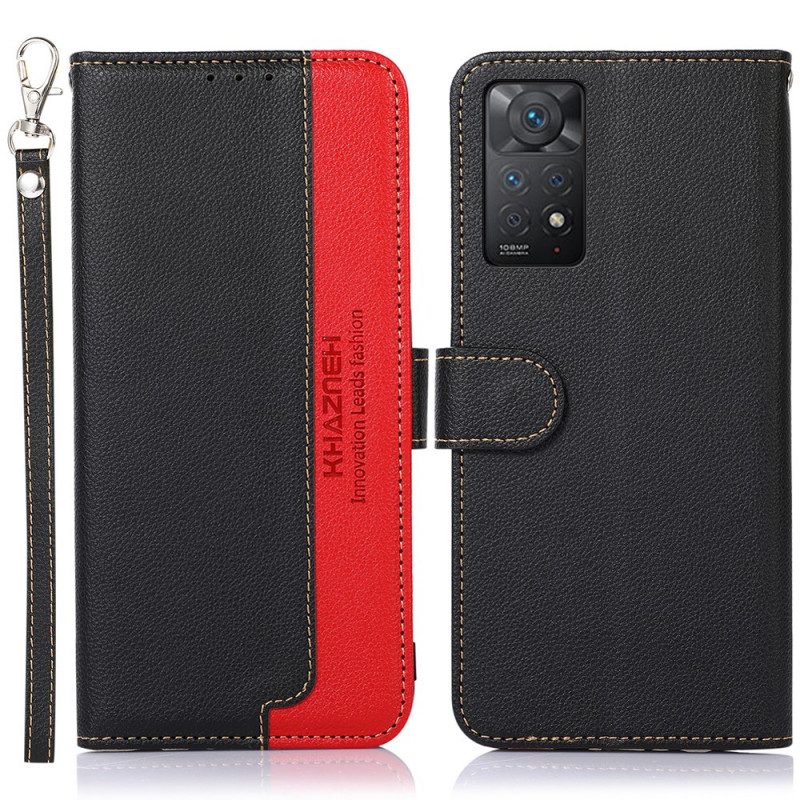 Lederhüllen Für Xiaomi Redmi Note 11 Pro / 11 Pro 5G Rfid-khazneh Im Litschi-stil