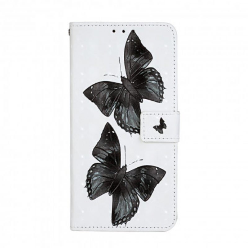 Flip Case Für iPhone 11 Mit Kordel Verstellbarer Schmetterlingsriemen