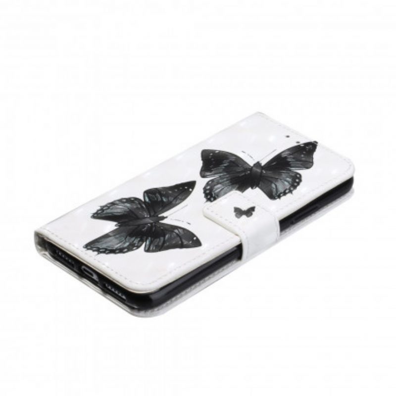Flip Case Für iPhone 11 Mit Kordel Verstellbarer Schmetterlingsriemen