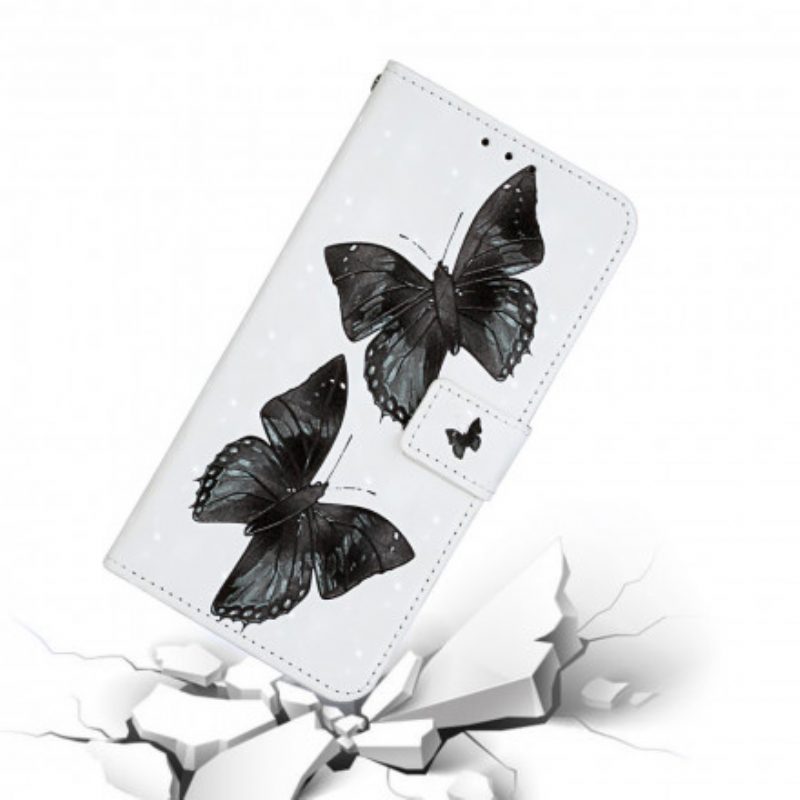 Flip Case Für iPhone 11 Mit Kordel Verstellbarer Schmetterlingsriemen