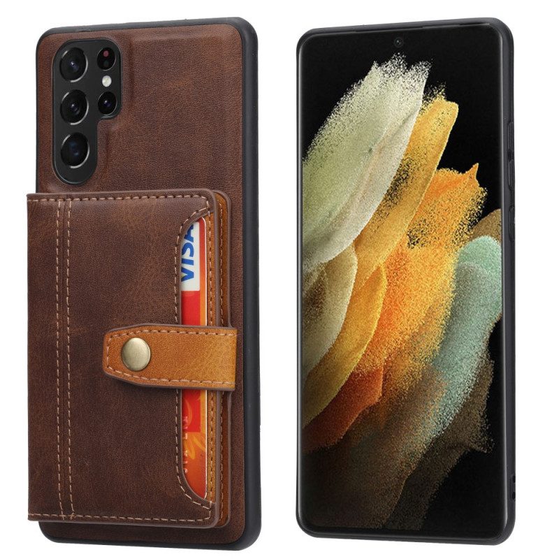 Handyhülle Für Samsung Galaxy S22 Ultra 5G Haltegurt Für Kartenhalter