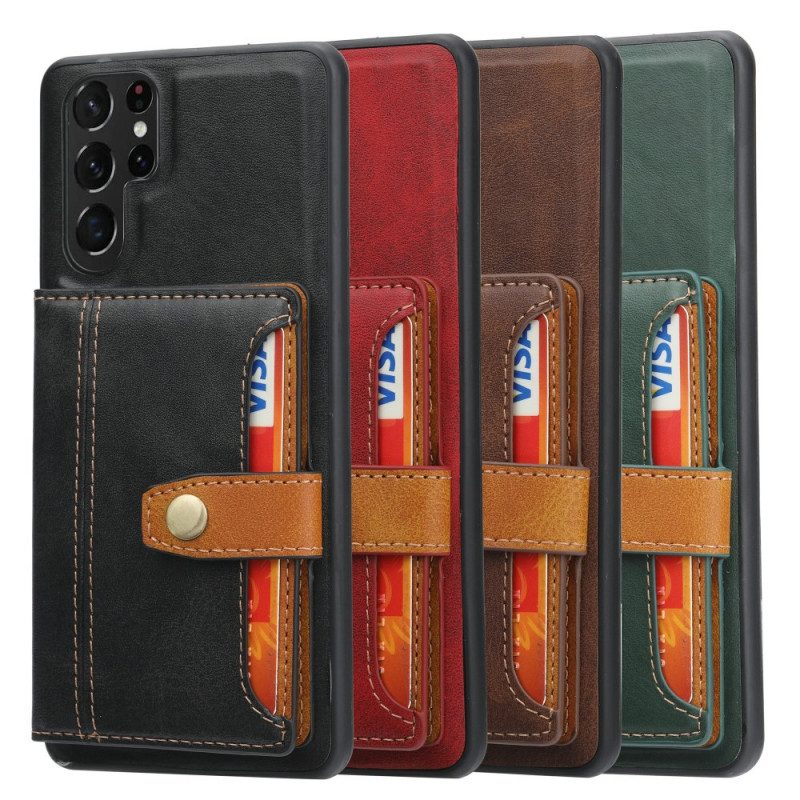 Handyhülle Für Samsung Galaxy S22 Ultra 5G Haltegurt Für Kartenhalter