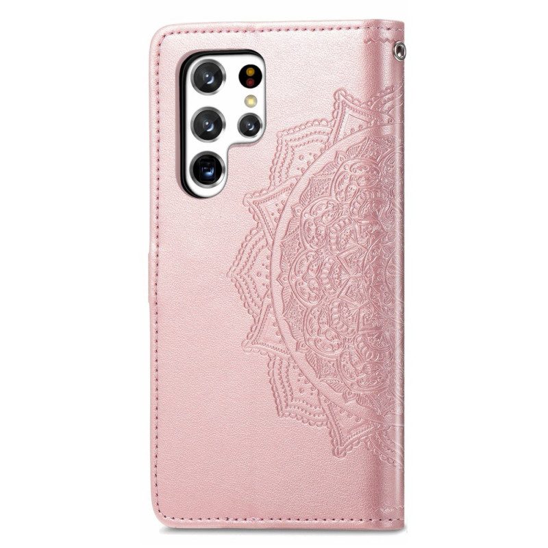 Lederhüllen Für Samsung Galaxy S22 Ultra 5G Mandala-mittelalter