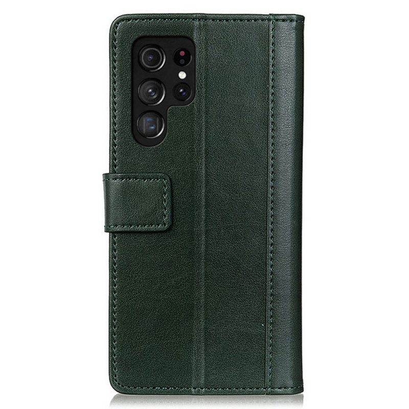 Lederhüllen Für Samsung Galaxy S22 Ultra 5G Stil: Leder-eleganz