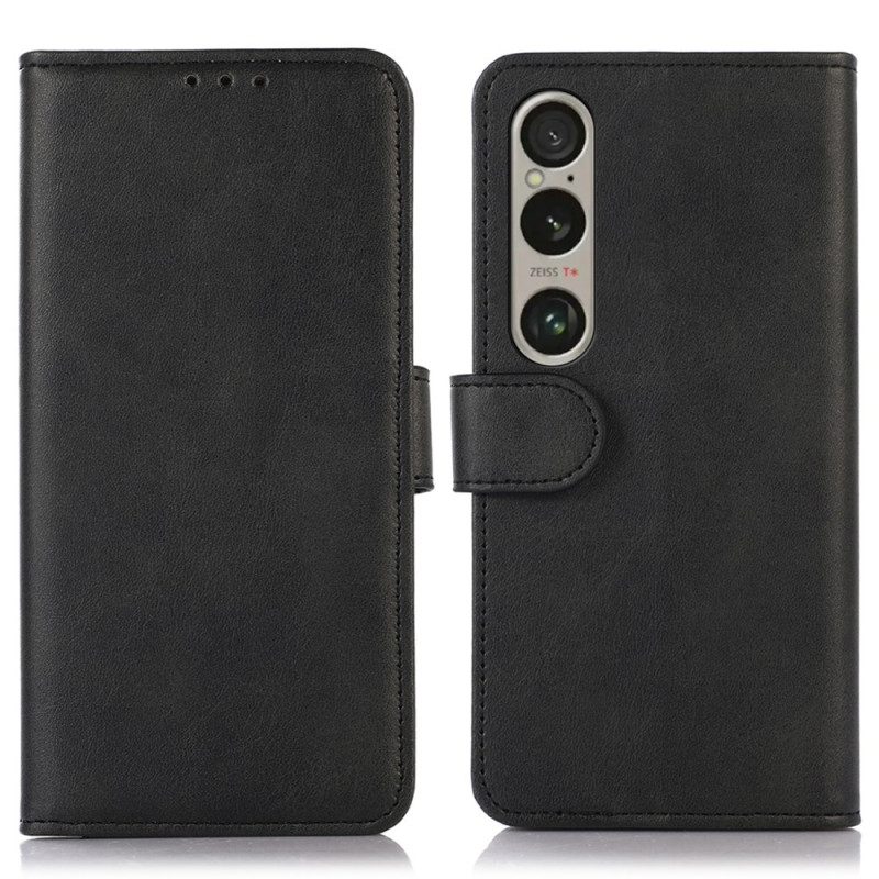 Lederhüllen Sony Xperia 1 Vi Ledereffekt