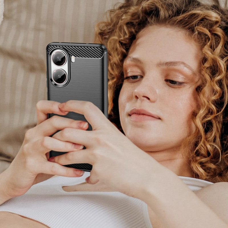 Hülle Für Poco X7 Pro 5g Gebürstete Kohlefaser