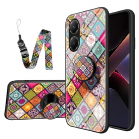 Hülle Poco X7 Pro 5g Handyhülle Patchwork-ständer Und Riemen