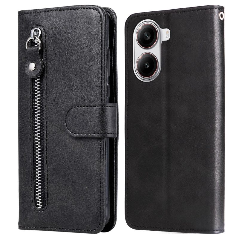 Lederhüllen Für Poco X7 Pro 5g Reißverschluss