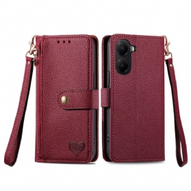 Lederhüllen Für Poco X7 Pro 5g Rfid-schutz Mit Herzdesign