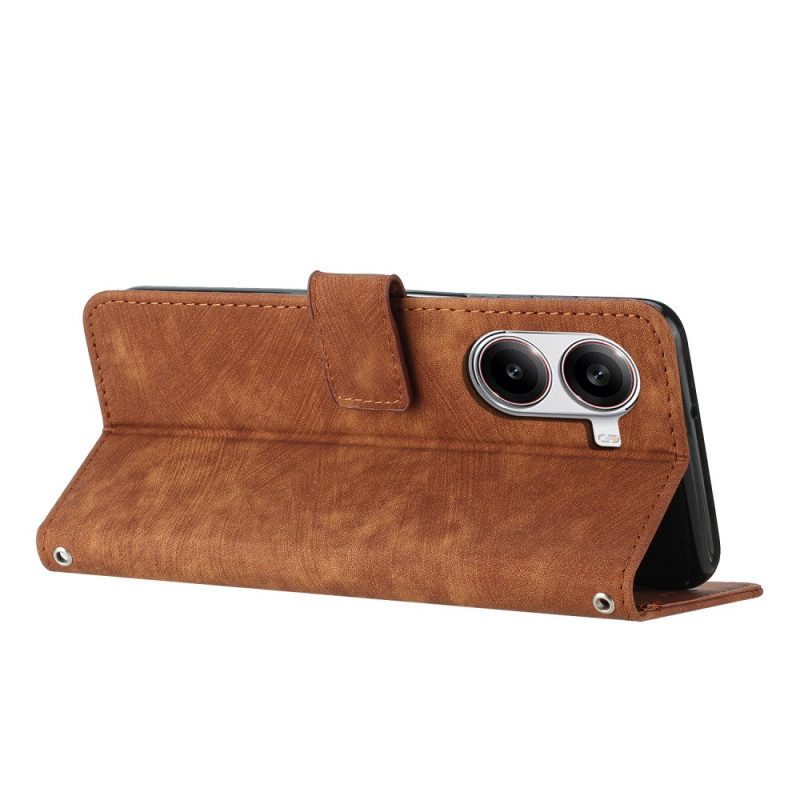 Lederhüllen Für Poco X7 Pro 5g Wildlederoptik Mit Streifen