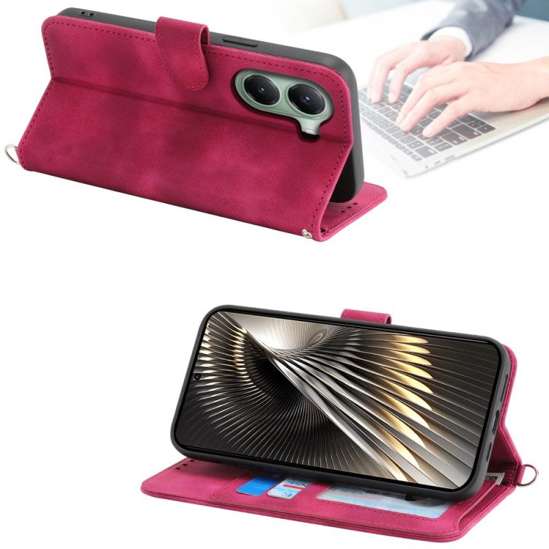 Lederhüllen Poco X7 Pro 5g Blumenmuster Mit Riemen Und Schultergurt