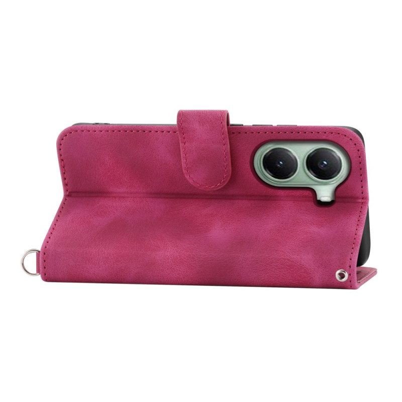 Lederhüllen Poco X7 Pro 5g Blumenmuster Mit Riemen Und Schultergurt